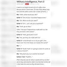 Taste Of Home Notalwaysright Military Intelligence Part Three English Branch Us Coffee Chain Naval Stupid Funny Memes Tumblr Funny Funny Stories