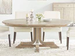 Bali hai 60 round glass dining table by tommy bahama home at baer's furniture. Essentials For Living Traditions Natural Gray 60 77 Wide Round Dining Table Esl6128ng