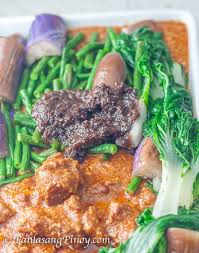 Beef Kare Kare Recipe Panlasang Pinoy Recipe Kare Kare Recipe Recipes Pork And Beef Recipe