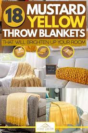 Anickal set of 2 mustard yellow pillow covers rustic linen decorative square throw pillow covers 18x18 inch for sofa couch decoration 4.5 out of 5 stars 14,020 $12.98 $ 12. Mustard Yellow Throw Blanket And Pillows