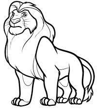 Gambar Mewarnai Singa Gambar Mewarnai Hd