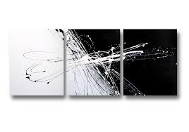 Maybe you would like to learn more about one of these? Decor Abstract Art 3 Piece Abstract Canvas Painting In Black And White Temple Webster