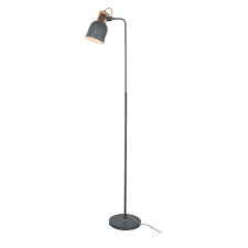 Barham Floor Lamp Matt Grey And Copper Floor Lamp Lamp Modern House