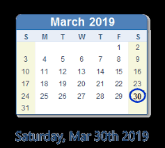 Islamic education center, iec husaini, chicago, was formed in november 1993 to serve the shia itna asheri community in chicago, illinois. March 30 2019 Calendar With Holiday Info And Count Down Usa