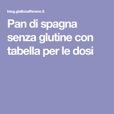Pan Di Spagna Senza Glutine Con Tabella Per Le Dosi Senza Glutine Pan Di Spagna Glutine