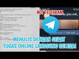 Cara Menulis Otomatis Dengan Bot Telegram Menulis Tugas Online Langsung Selesai Youtube