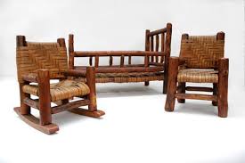 Antique Old Hickory Furniture Salesman Samples Rare Martinsville Indiana Vintage Old Hickory 3 Piece Set Old Hickory Furniture Hickory Furniture Old Hickory