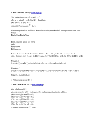 Suku banyak merupakan soal yang selalu muncul pada setiap ujian masuk perguruan tinggi negri, dan memiliki berbagai macam variasi soal. Polinom Pdf
