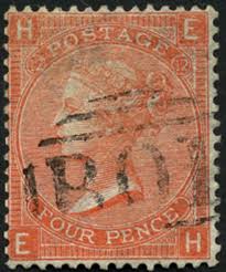 4d Sg 94 Pl12 Bo1 Alexandria Numeral Well Centred Philately Stamp Vintage World Maps