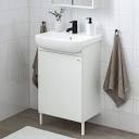 NYSJÖN / BJÖRKÅN sink cabinet with 1 door, white/Saljen faucet ...