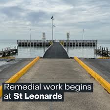 The St Leonards jetty rebuild...