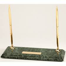 Desk organizers & pen stands. Personalized Green Marble Desktop Pen Stand Executive Gift Shoppe