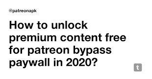 That will show you all the posts the creator . How To Unlock Premium Content Free For Patreon Bypass Paywall In 2020 Teletype