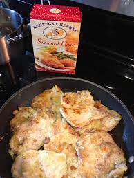 Thin Sliced Pork Chops Made With My Favorite Coating Kentucky Kernel Seasoned Flour Provi Kentucky Kernel Seasoned Flour Recipe Seasoned Flour Recipe Recipes