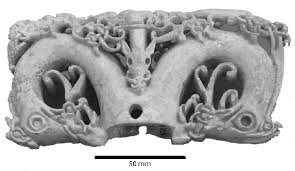 1 Imported walrus ivory Bishop's crozier (early medieval) from the area... 
