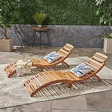 Your design senses are on point! Amazon Com Christopher Knight Home Lahaina Wood Outdoor Chaise Lounge Set 2 Pcs Set Natural Yellow Patio Lawn Garden