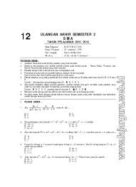 Setelah banyak perhatian pihak sekolah dan lembaga pendidikan tertuju kepada. Soal Ukk Matematika Sma Kelas 11