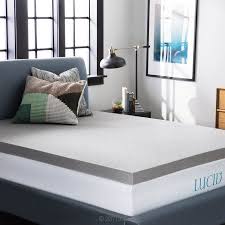 Lucid Restore Bamboo Charcoal And Aloe Infused Memory Foam Topper 2 3 4 Inch Walmart Com Foam Mattress Topper Memory Foam Mattress Topper Mattress Topper