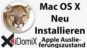 Mac Os X Neu Installieren Auslieferungzustand Clean Install Youtube
