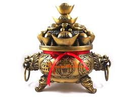 Stick incense is evenly distributed so once lit up, its burn time is stable from top to bottom. Brass Wealth Pot Incense Burner Feng Shui Space Cleansing