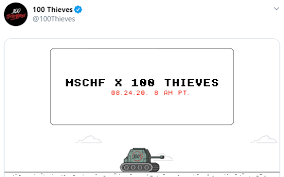Through text, emojis and gifs. 100 Thieves Announce Collaboration With Viral Phenomenon Mschf Inven Global