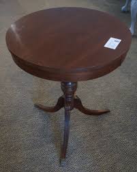We think the vintage mersman end tables are so gorgeous that you could plonk anything on it, tv remote included, and it will look like art. Mersman Round Accent Table New England Home Furniture Consignment
