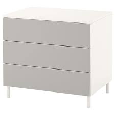 Platsa Lipasto 3 Laatikkoa Valkoinen Skatval Vaaleanharmaa Ikea Kommode Schubladen Ikea