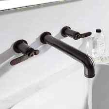 Concealed diverter mixer & taps; Crosswater Union Black Chrome Lever Handle Wall Basin Mixer Sanctuary Bathrooms