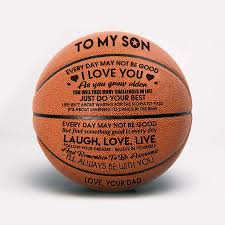 From Dad To My Son Basketball Ball Gift Love From Father To Etsy Basketball Gifts Balls Gifts Basketball