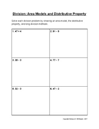 The 3rd through 5th grade division worksheets contain around 25 division questions. Long Division Area Model Worksheets Teaching Resources Tpt