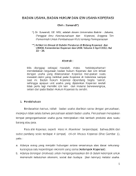 Badan hukum publik, yang dapat dibedakan menjadi: Pdf Badan Usaha Badan Hukum Dan Izin Usaha Koperasi