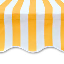 vidaXL markīzes jumts, saulespuķu dzeltens, balts, 3x2,5m, (bez rāmja) |  vidaXL.lv