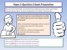 Aqa english language paper 2 question 5. Aqa English Language Paper 2 Exam Preparation Teaching Resources