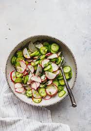 Never use the mandoline while you're not thinking about the fact that there's a sharp blade 2 milli. Cucumber Radish Salad Cooking Lsl