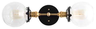 4.7 out of 5 stars. Modern Clear Globe Brass Black Vanity Light Industrial Bathroom Vanity Lighting By Peared Creation Houzz