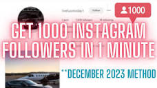 Bot 1000 Instagram Followers Instantly Tutorial (December 2023 ...