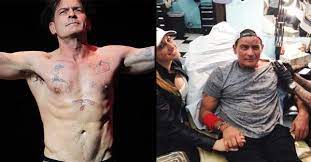 Yes he has them on his chest, arm and ankle. Charlie Sheen S Crazy Tattoos Tattoodo