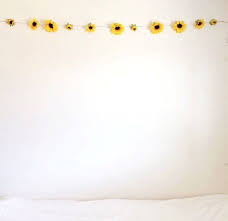 Sunflower decor ideas dm5710 pandor tree wall sticker 50x70cm transparent removable room. Summery Sunflower Garland College Room Decor High Quality Silk Sunflowers Large Sunflowers Summe Yellow Room Decor College Room Decor Summer Room Decor
