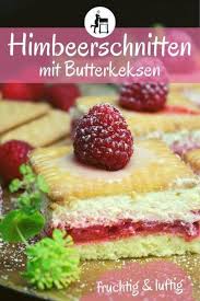 luftige himbeerschnitten mit butterkeks rezept butterkekse himbeerschnitte kuchen rezepte einfach