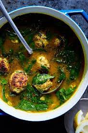 Lemony Chicken Feta Meatball Soup With Spinach Recipe Recipe In 2021 Recipes Meatball Soup Spinach Recipes