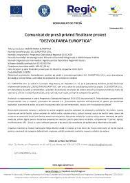 Comunicat De PresÄƒ Privind Finalizare Proiect Dezvoltarea Europtica Stiri Din Mures Stiri Targu Mures Liderul Presei Muresene