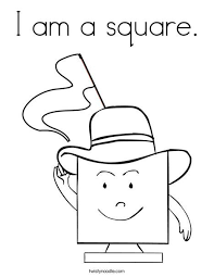 Easy coloring pages for toddlers = simple coloring shapes. Square With Hat Coloring Page Shape Worksheets For Preschool Square Shape Worksheets For Preschool Coloring Pages