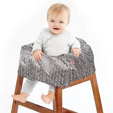 Skip Hop Feather Take Cover Shopping Cart And High Chair Cover In Grey In 2020 Skip Hop Shopping Cart Cover Highchair Cover Shopping Cart Cover