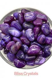 Tumbled Agate Crystals Pocket Stones For Sale Purple Stones Crystals Purple Gemstones Stones Crystals And Gemstones