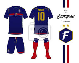 Das fußballtrikot sollte zu deinen bedürfnissen passen. Frankreich Fussball Nationalmannschaft Uniform Fussball Trikot Fototapete Fototapeten Backview Socke Meisterschaft Myloview De