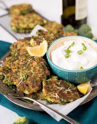 Broccoli Fritters With Cheddar And Scallions Vintage Kitty