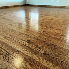 They love white and shiplap everywhere. Red Oak Stained Early American Finished With Bone Mega One Semigloss Floor Had Extreme Cupping Due To A Washing Machine Failure While Customer Was Out Of Town Smooth As Ice Now