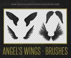 You can download png image of wings and make your own picture with wings and looks like angel or evil. Angel Wings Photoshop Brushes Free Download