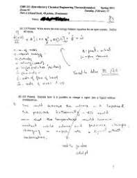Check spelling or type a new query. Final Exam With Answer Key Chemical Engineering Thermodynamics Che 21100 Docsity