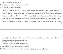 Suatu pagi, pogi pergi bermain ke hutan. 1 Sebutkan Ciri Ciri Nonfiksi 2 Sebutkan Contoh Karangan Non Fiksi 3 Bacalah Paragraf Brainly Co Id